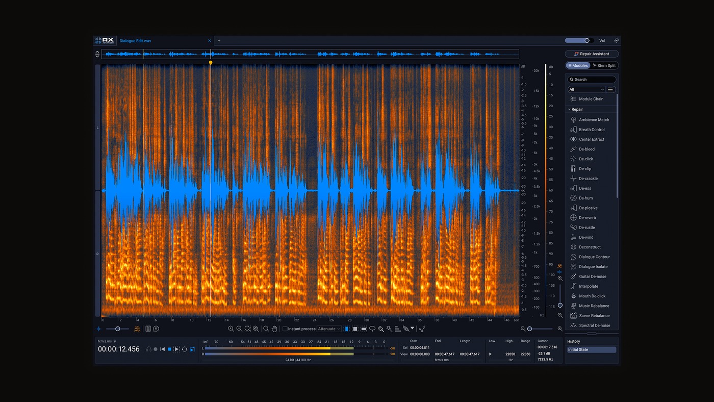 iZotope RXの編集画面