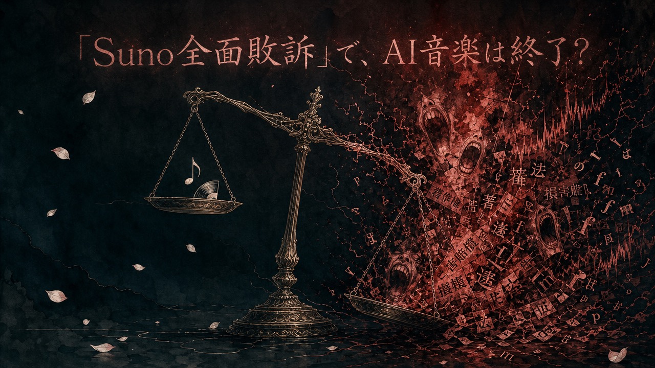 「Suno全面敗訴」で、AI音楽は終了？